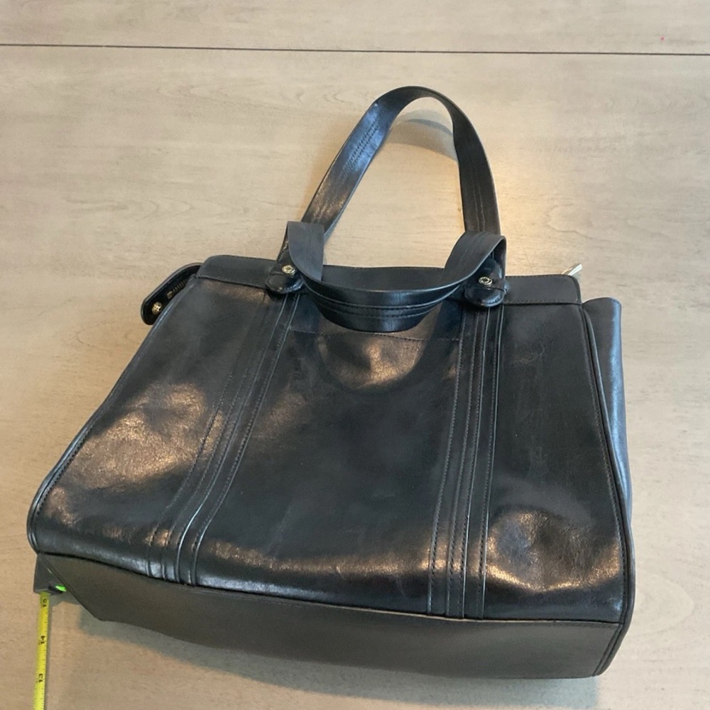 Vintage Monsac Black Leather  Bag